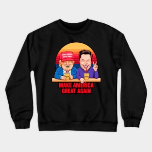 Donald Trump Elon Musk Make America Great Again Crewneck Sweatshirt